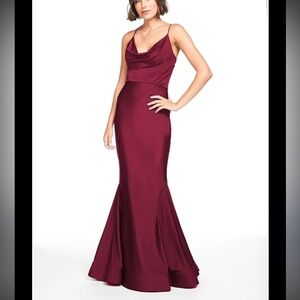 Bari Jay Burgundy Gown Style 2007 Size XS